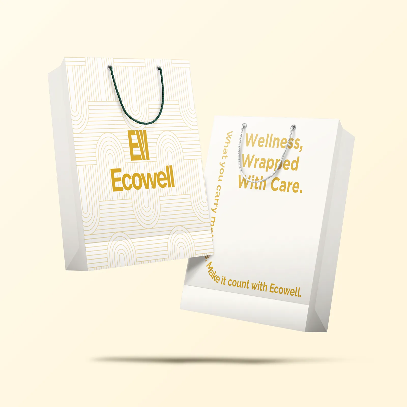 Ecowell Wellness Wrapped With Care Retail Paper Bag